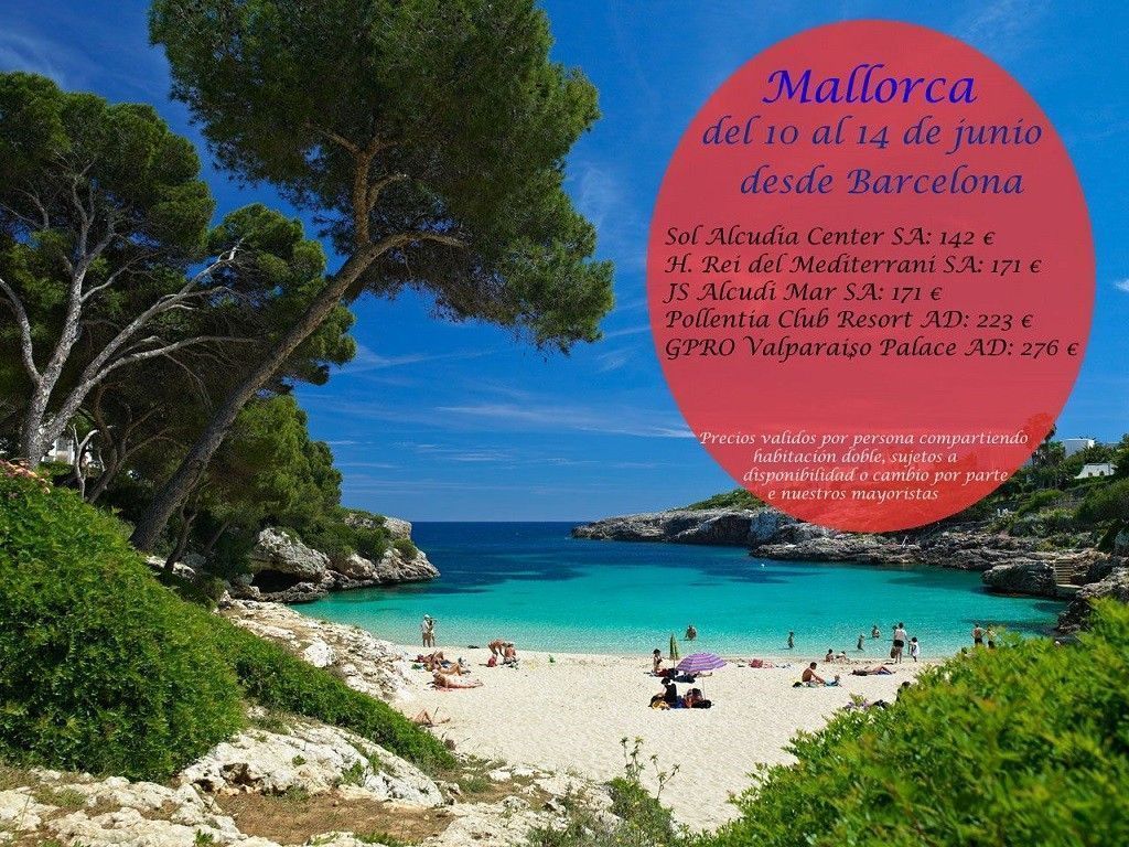 Mallorca del 10 al 14 de junio pincha en la foto