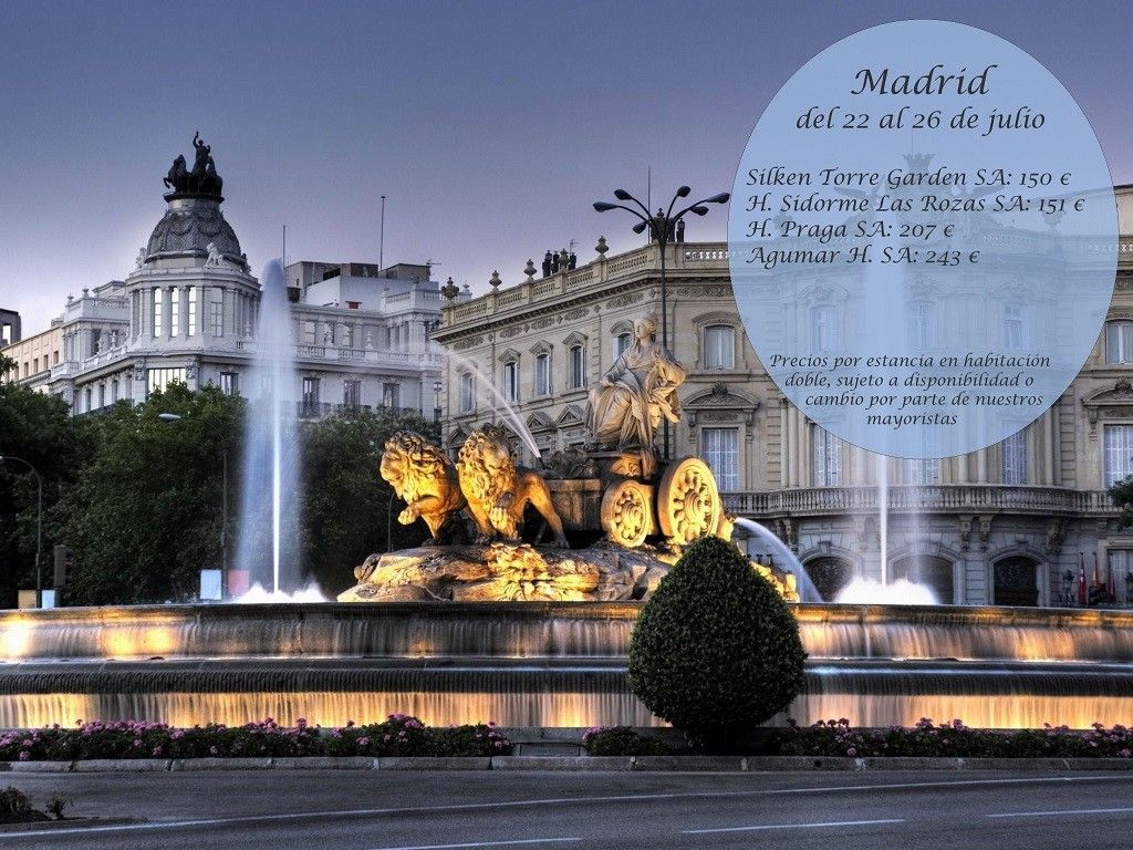 Madrid del 22 al 26 de julio pincha en la foto